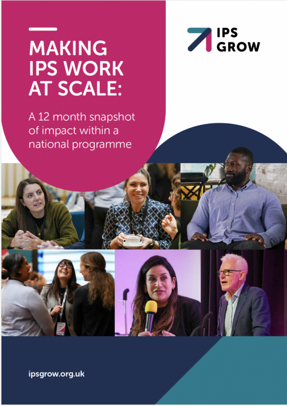 Front cover of the IPS Grow impact report